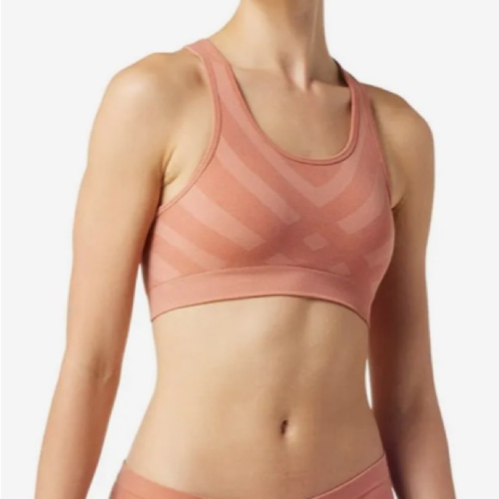 Seamless Support Crop Sports Bra - Rose